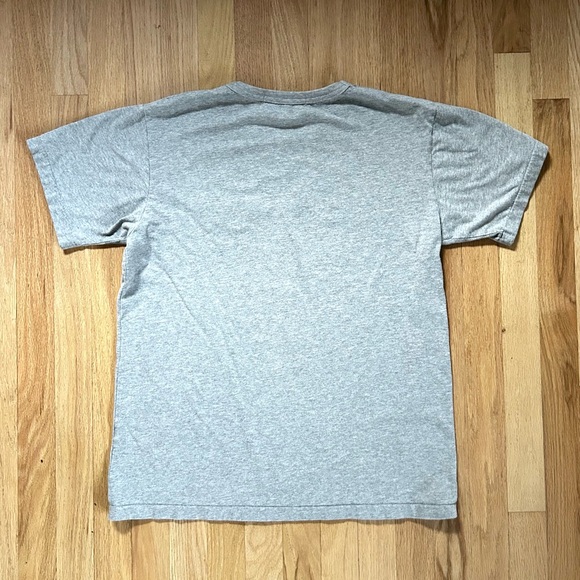 COMME DES GARCONS PLAY double hearts t-shirt gray cotton crew neck size XL - Picture 6 of 6
